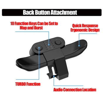 Laiendatud Gamepad Tagasi Nuppu, kui Arestimine Juhtnuppu Tagumine Nupp Turbo Sisestage Adapter Ainult PS4 2. Põlvkonna Originaal Käepide