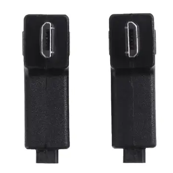 2tk/lot 90 Kraadi USB Vasakule & Paremale Kaldu Micro 5pin Naine Mikro-USB-Mees Andmete Adapter Mini USB-Pistik Ühendage Micro-USB