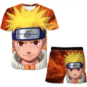 Teen Rõivaste Naruto T-särk Seab Lapsed 4 5 6 7 8 9-14 Aastat sobiks Poiste Spordidressid Lapsed Spordi T-särk +Lühikesed Püksid 2tk Komplekt