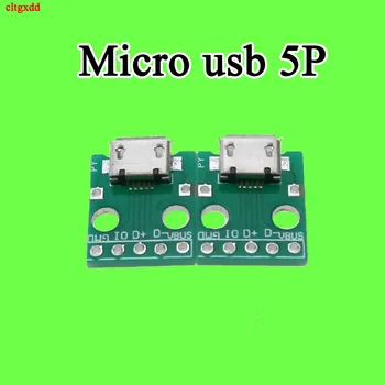 Cltgxdd 10tk MICRO-USB-DIP Adapter 5pin Sisekeermega Konnektor B Tüüp PCB Converter Breadboard USB-01 Lüliti Juhatuse SMT Ema Iste