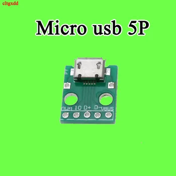 Cltgxdd 10tk MICRO-USB-DIP Adapter 5pin Sisekeermega Konnektor B Tüüp PCB Converter Breadboard USB-01 Lüliti Juhatuse SMT Ema Iste