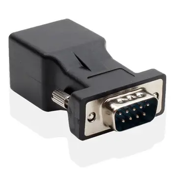 RJ45 To RS232 DB9 9-Pin jadapordid Meeste RJ45 Cat5e/ 6 Ethernet Adapter
