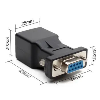 RJ45 To RS232 DB9 9-Pin jadapordid Meeste RJ45 Cat5e/ 6 Ethernet Adapter