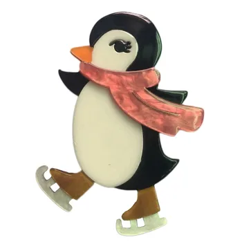 Uisutamine Pingviin Sõle Pin-Naised Mehed Prossid Ehted Kingitus