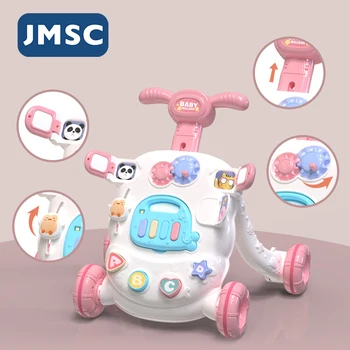 JMSC Baby Walker Multifunktsionaalne Stand-to-Sit Väikelapse Neli Ratast Käru Lapsed Õppimine Jalgsi Mängu Tabel Muusika Mänguasjad Käru