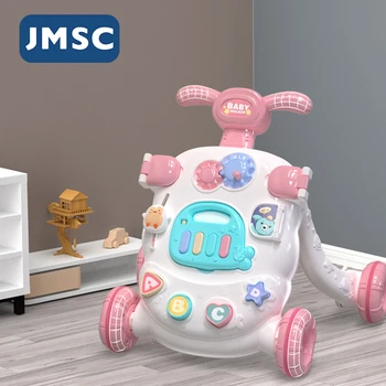JMSC Baby Walker Multifunktsionaalne Stand-to-Sit Väikelapse Neli Ratast Käru Lapsed Õppimine Jalgsi Mängu Tabel Muusika Mänguasjad Käru