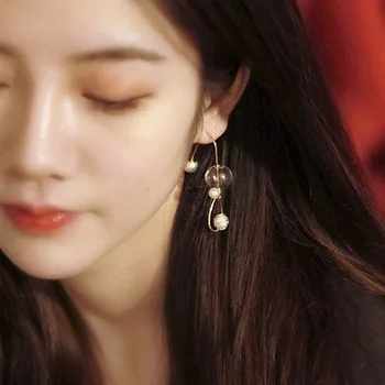 Armas Mull Konks Korea Tolknema Kõrvarõngad Naistele 2021 Originaal Uimastamise Pärlite Tilk Earirngs Ehted Earings Bijoux
