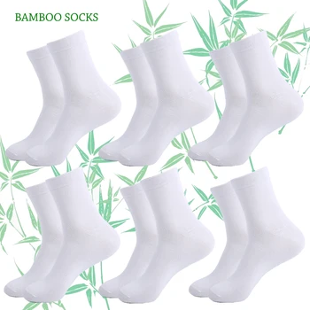 Bambusest ja Meeste Sokid Harajuku Lahe Must Valge Hall Punane Äri Kleit Sokk 6 paari/Palju