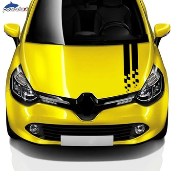Auto Kapoti Triibud, Kapuuts Kleebis Decal Jaoks Renault Megane Clio RS Captur Sandero Espace Twingo Scenic Laguna Sport Tarvikud