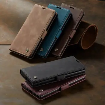 Nahast Flip Cover For Samsung Märkus 10 Pluss Juhul Luksus Magnetilise Sulgemise Plain Rahakott, Telefon Funda Samsung Galaxy Lite Note10