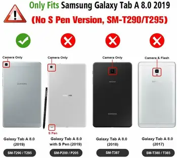 Lapsed case For Samsung Galaxy Tab 8.0 2019 SM-T290 SM-T295 Tablett Juhul Põrutuskindel Ohutu Silicon Stand kogu Keha Katab