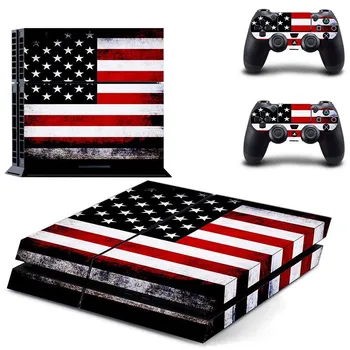 USA riigilipp PS4 Naha Kleebis Decal Sony PlayStation 4 Konsoolile ja Töötleja Naha PS4 Vinüül Kleebis Tarvikud