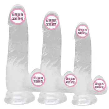 Crystal Suur Dildo Realistlik Kummist iminapp suur Peenis Vibraator Naine Masturbation G-Spot Peenise Massager Täiskasvanud Sugu Mänguasjad