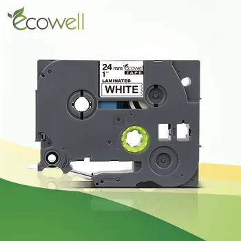 Ecowell 1tk 24mm 251 ühildub lamineeritud etiketi teip 251 Printeri Lint Must valgel Label maker,