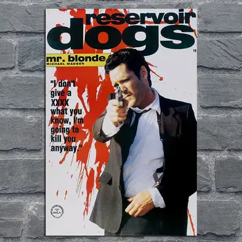 Vintage Plakati Filmi Reservoir Dogs Klassikalise Kunsti Väljatrükke Kodus Seina Decor Silk Pilte Quentin Tarantino Film, Plakatite