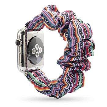 Scrunchie Elastne kaar Apple Watch Band Seeria 6 5 4 3 38mm 40mm 42mm 44mm Rihmad Watchband jaoks iwatch Rihm Käevõru 6 5 4