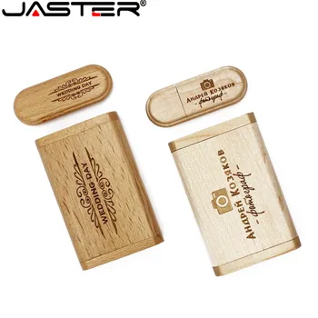 Jaster universaalne USB2.0 puit-pöök ja vaher flip box väike ovaalne w006 USB drive armastus USB flash drive väike kingitus 16GB 32GB 64GB