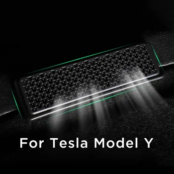 Sobib Tesla Model Y 2020-2021 Must Istme Alumine Õhu Väljalaskeava Vent Kate Sisekujundus 2TK ABS Kate Sisekujundus Auto Tarvikud
