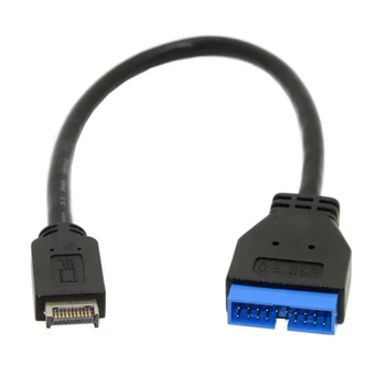 Vastupidav Musta Adapter Kaabel USB-3.1 Teisendada Esipaneel Tarvikud Tüüp-E-20-Pin-Transfer Laiendamine Emaplaadi