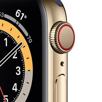Uus Originaal Apple Watch Seeria 6 GPS-40MM/44MM Kuld Roostevabast Terasest korpus Sügav Tumesinine Sport Bänd