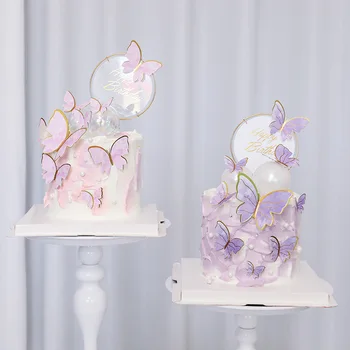 10tk Käsitöö Multi-Värvi Liblikas Torukübar Happy Birthday Cake Dekoratsioon ystävänpäivä Pulmad Sünnipäeva Laps