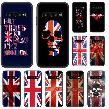 UK Inglismaa Briti lipu Telefoni Puhul Samsungi Galaxy S 10 20 3 4 5 6 7 8 9 Plus E Lite Uitra must bumper pehme koorega trend