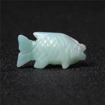 Armas Looduslikust Kivist Kala Figuriin Jades Väravad Crystal Nikerdatud Mini Loomade Kuju Kala Reiki Tervendav Ornament Sisekujunduses Käsitöö