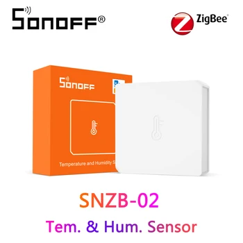 1tk SONOFF SNZB-02 ZigBee Temperatuuri Ja Niiskuse Andur reaalajas Teate E-WeLink App Smart Home Vaja SONOFF ZBBridge