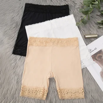 Linbaiway Kõrge Vöökoht Naiste Sexy Jää Silk Ohutuse Lühikesed Püksid Püksid Naiste Hingav Aluspesu Bokserid Suvel Alusel Seelik Ohutuse Aluspüksid