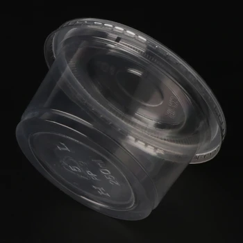 10tk Ühekordsed nõud Komplekt 250ml Kastmega Pot Konteiner Jello Shot Cup Lima Hoiustamise Kaas Ketšup G5GB