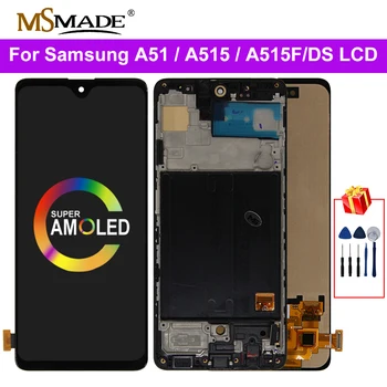 A515 LCD Samsung Galaxy A51 2019 A515 Ekraan A515F/DS LCD A515FD A515 Ekraan Puutetundlik Varuosade SM-A515F