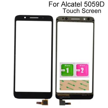 Puutetundlik Digitizer Paneel Alcatel 1X 5059D 5059 Objektiiv Sensori Puutetundlik Mobiil Vahendid 3M Liimi Purgis Touch