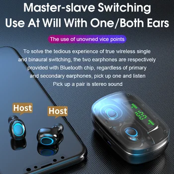 TWS LED-Sport Bluetooth Kõrvaklapid Earbuds Touch Control Peakomplektiga Juhtmeta Kõrvaklapid Müra tühistamise Kõrvaklapid Kõrvaklappide 3500mAh
