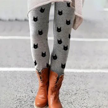 Naiste Vabaaja Püksid retuusid Folk-custom Trükitud Elastne Vöökoht Kõik-mängu Slim Vintage 2021 Kevadel Daamid Pikk Pant Püksid штаны