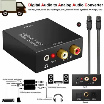 SPDIF Digital Audio Dekooder Võimendi Koaksiaal Optilise Kiu Digitaal-Analoog Audio AUX-in 3,5 mm Pistik RCA L/R Converter