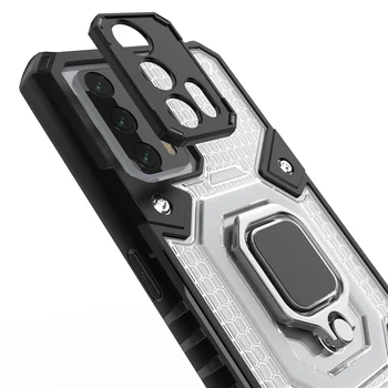 Eest OPPO Realme GT Juhul Luksus Põrutuskindel Läbipaistev Kaas Realme GT Armor Bracket Auto Magnet Rõngas Kaitse Telefoni Juhtudel