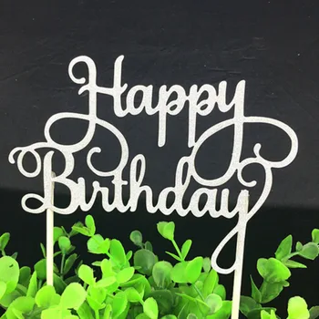 1tk Happy Birthday Cake Lipud Loominguline Multi-värvi Koogikarpides Torukübar Topelt Kinni Pere Sünnipäeva Küpsetamine Deco Tarvikud
