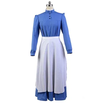 Uus Ulu ' s Moving Castle Cosplay Sophie Hatter Kleit Cosplay Kostüüm Custom Made sinine kleit naistele tüdruk