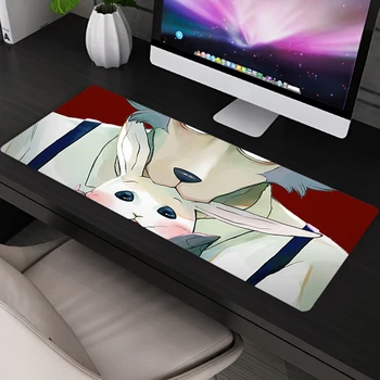 Vaip Mouse pad BEASTARS Xxl Matid Klaviatuurid Välisseadmete Büroo Hiired Arvuti Mouse Pad Gamer Anime Kummist libisemiskindlad Desk Pad