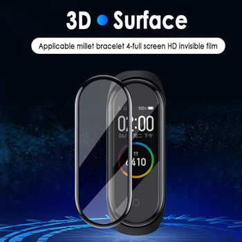 1 2 3 5tk 3D Klaas Xiaomi Mi Band 4 5 Screen Protector For Miband 5 4 Cover Smart Watchband 4 5 Pehme Kile
