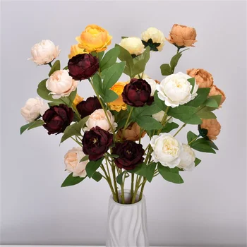 6 pojeng DIY partei teenetemärgi retro silk võltsitud lill, väike-rose pulmad võltsitud lille kodu kaunistamiseks kimp puhkus tarvikud
