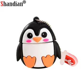 SHANDIAN armas pingviin öökull fox pen drive cartoon usb flash drive pendrive 4GB/8GB/16GB/32GB/64GB U disk loomade memory stick kingitus