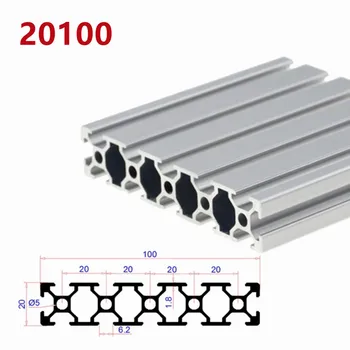 1/2tk/lot 2020 2040 2060 2080 20100 Alumiiniumprofiilist Väljapressimist 100mm-500mm Pikkus Lineaarne Raudtee DIY 3D Printer Workbench CNC