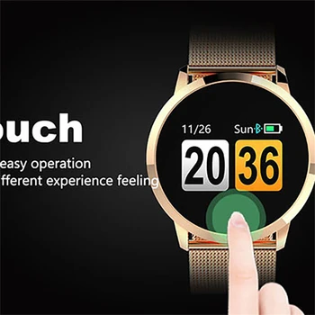 Smart Watch H8 Veekindel Värv Ekraani Bluebooth Sport Kellad Fitness Smartwatch Südame Löögisageduse Monitor q8 Smart Käepaela Hõbe