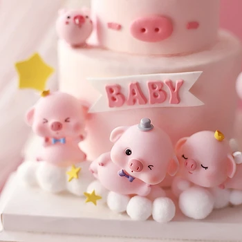 Õnnelik cute cartoon roosa siga müts Koogikarpides Torukübar sünnipäeva Laste Päev Pool Tarnete Armas Kingitusi