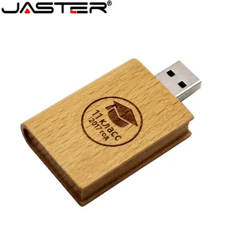 JASTER puidust raamat mudel usb flash drive pendrive 4gb 8gb 16gb 32gb 64gb mälupulk pen drive metalli üle 1 tk tasuta LOGI