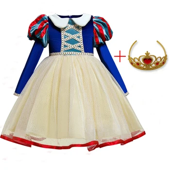 4-10 Aastat lumivalgeke, Printsess Cosutme Lihavõtted Karneval Anna Elsa Tüdrukud Dress Laste Sünnipäeva-Lapsed Kleidid Tüdrukutele