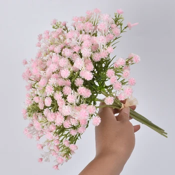 Pruutneitsi Holding Flores Gypsophila Artificiales Pulm Teenetemärgi Kodu Aed Decor Väike Lilled Poole Jäävad Decor Võltsitud Lill