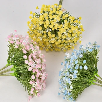 Pruutneitsi Holding Flores Gypsophila Artificiales Pulm Teenetemärgi Kodu Aed Decor Väike Lilled Poole Jäävad Decor Võltsitud Lill