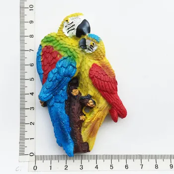 Uus Käsitööna, Maalitud, Armas Papagoi 3D külmkapimagneteid Suveniirid, Turism Külmkapi Magnet Kleebised Kingitus